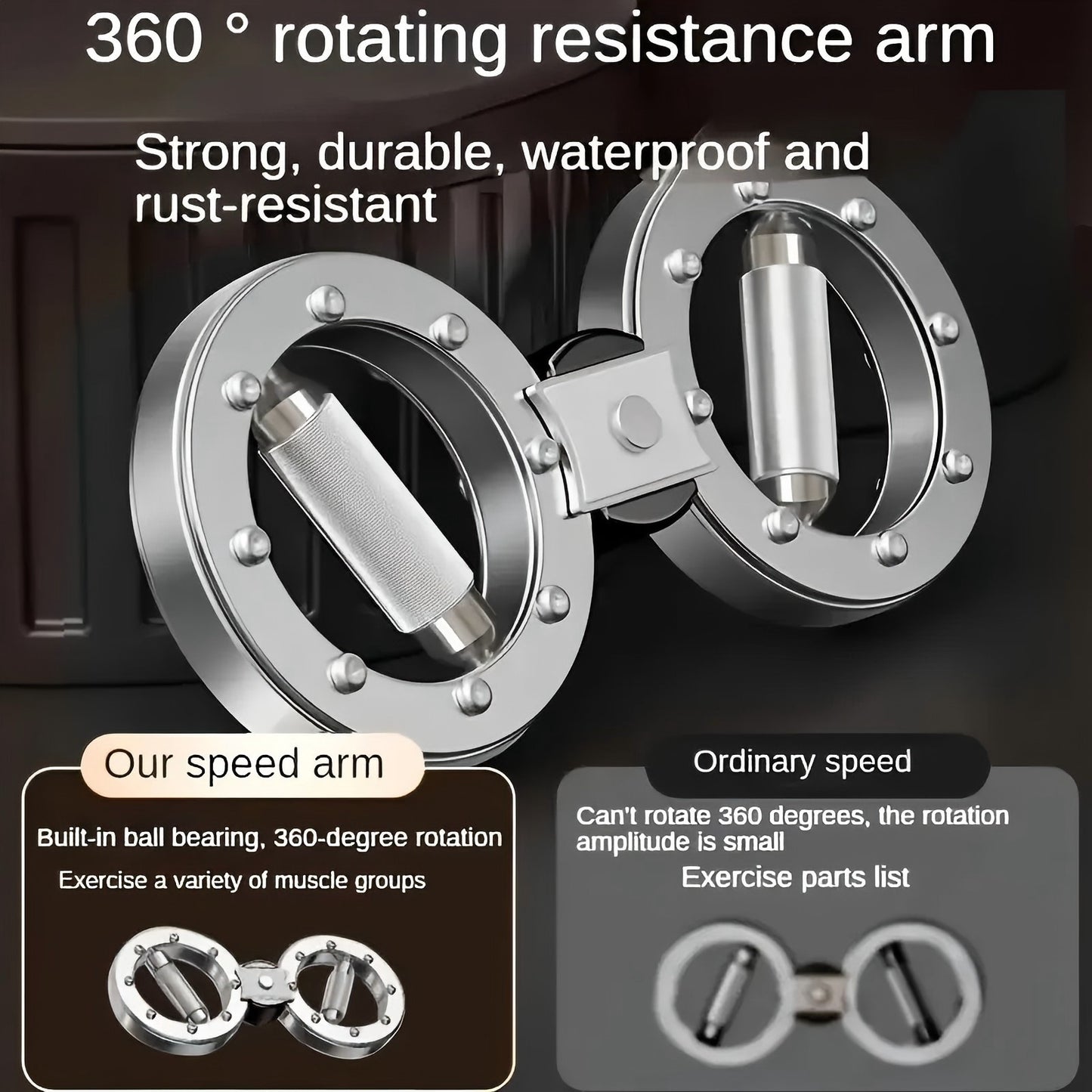1pc Multi-function Resistance Adjustable Speed Arm Maker Home Multi-function Figure Eight Wheel Wrist Strength Workout Gym Fighting Boxing Training Speed Arm Drag Adjustment Boxing Trainer Men's Fight
