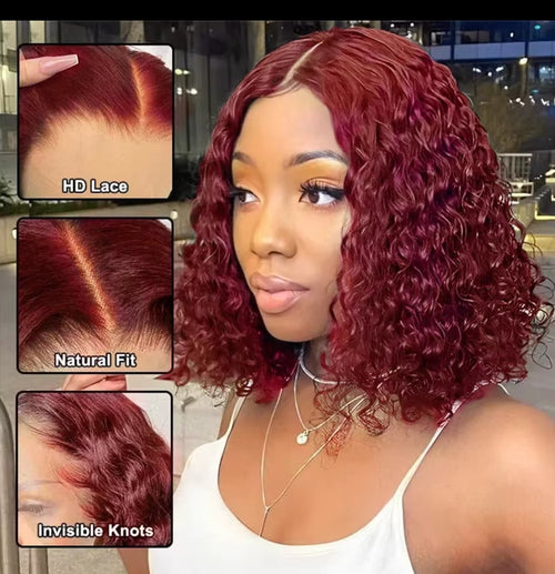99J Burgundy  12" 13x4 Lacefront Wig