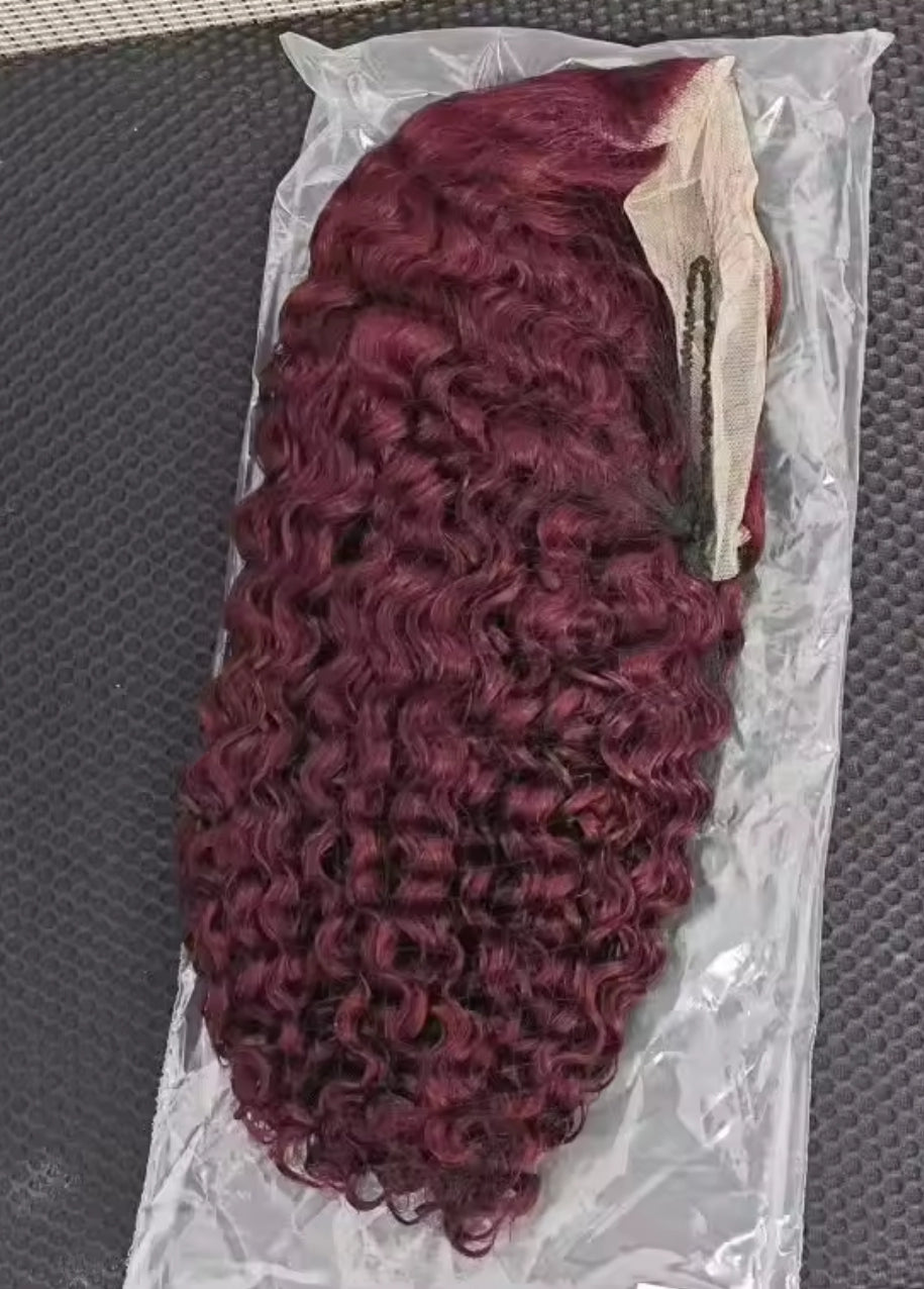 99J Burgundy  12" 13x4 Lacefront Wig